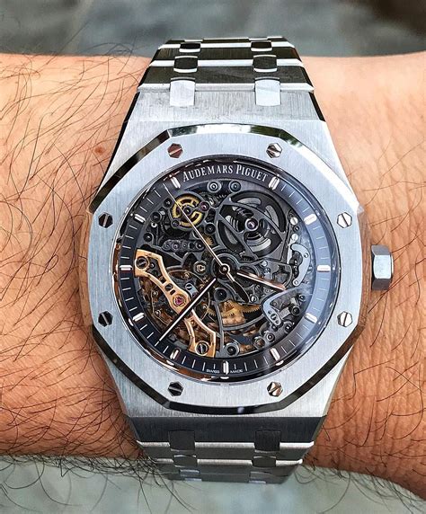 audemars piguet royal oak skeletron frosted 48mm|royal oak skeleton watch price.